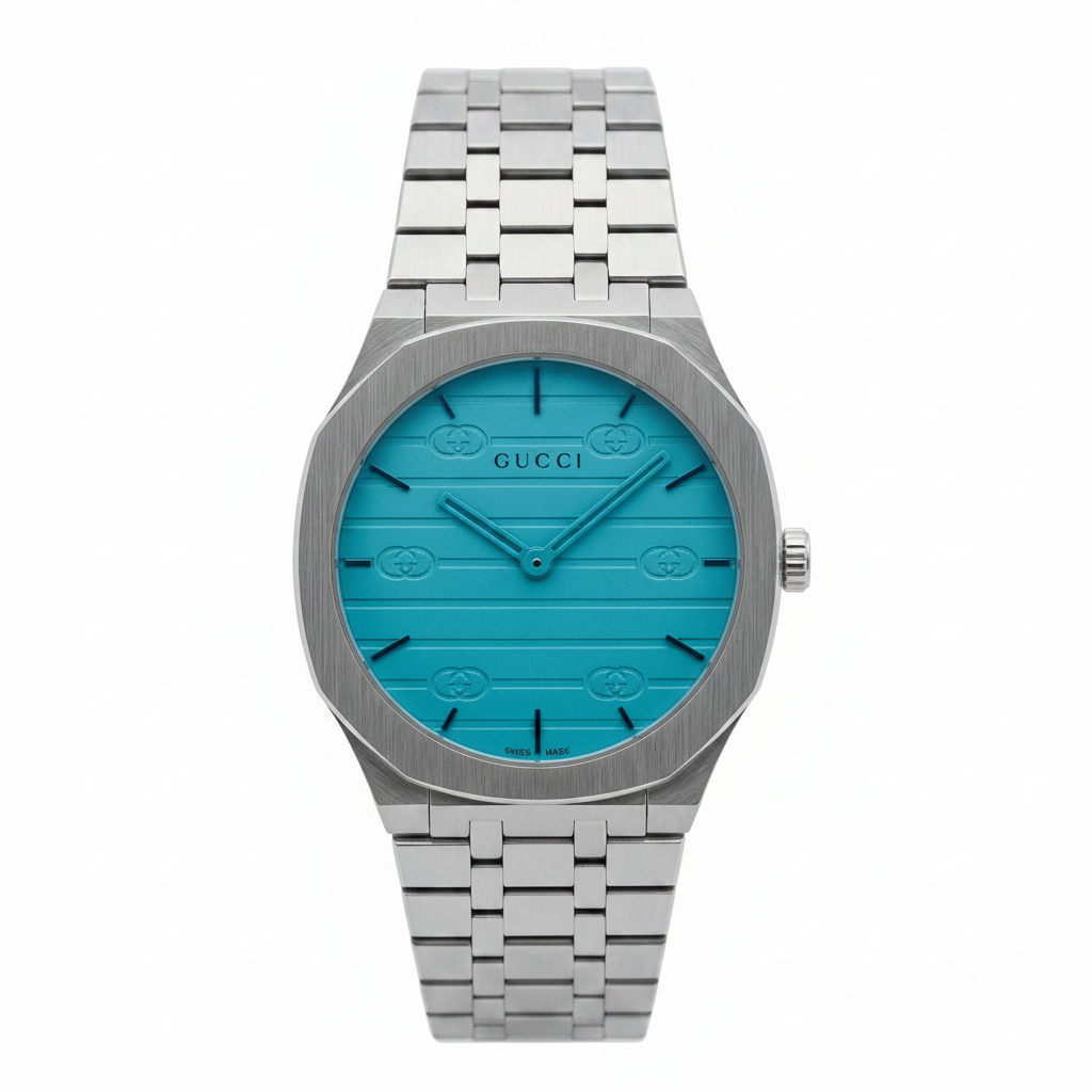 Gucci | 25H | Silver / Turquoise | Replica