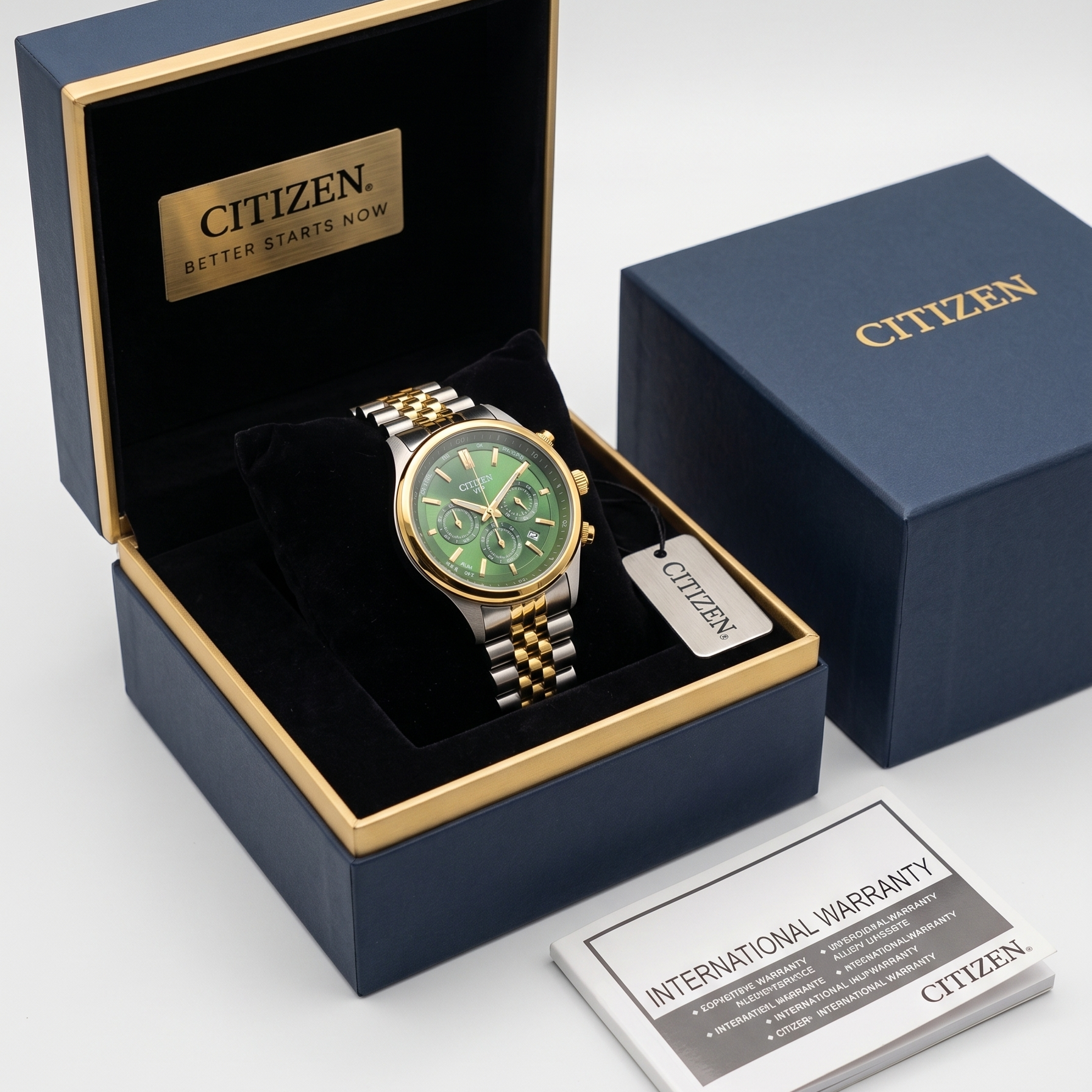 Citizen | Vip-5567G | Dual Tone/Green | Men's Watch