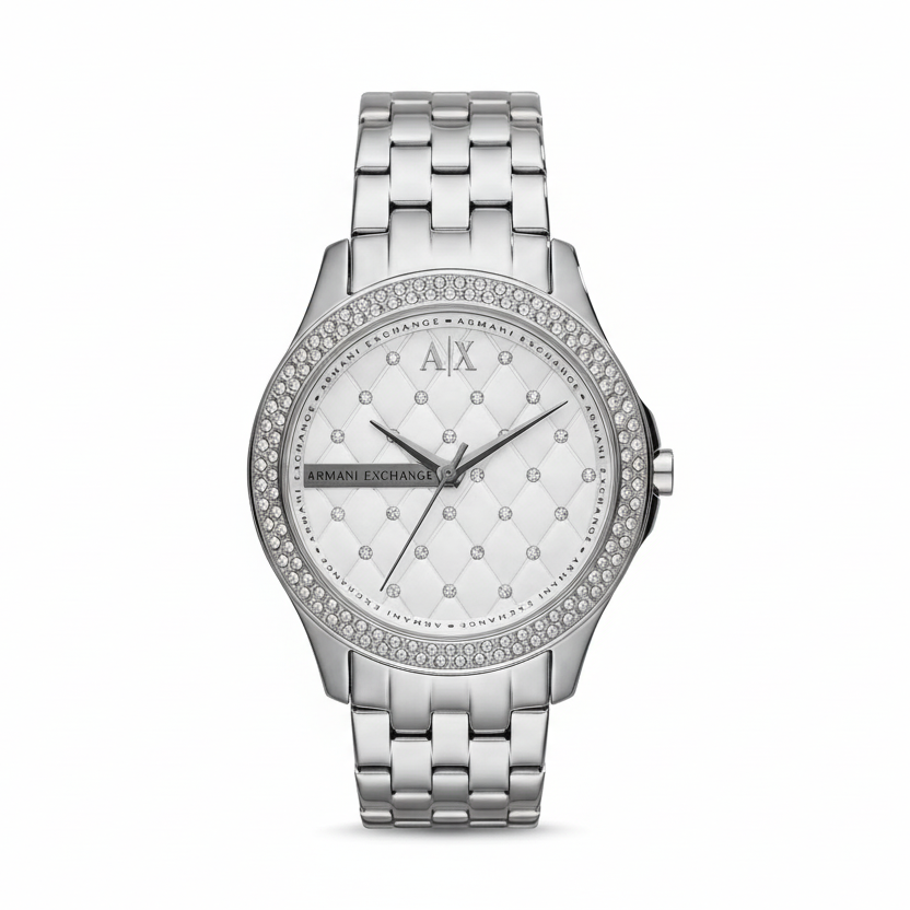 Armani Exchange | AX4320 | Quilted Crystal Dial Silver-Tone