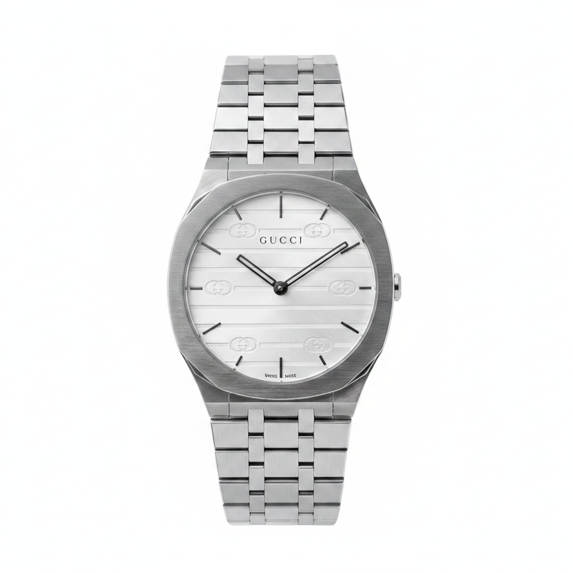 Gucci | 25H | Silver/White | Replica