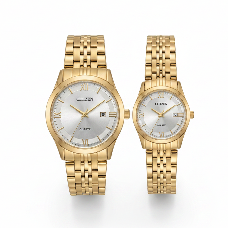 Citizen | Gold-Tone/Silver Dial | Couple Set