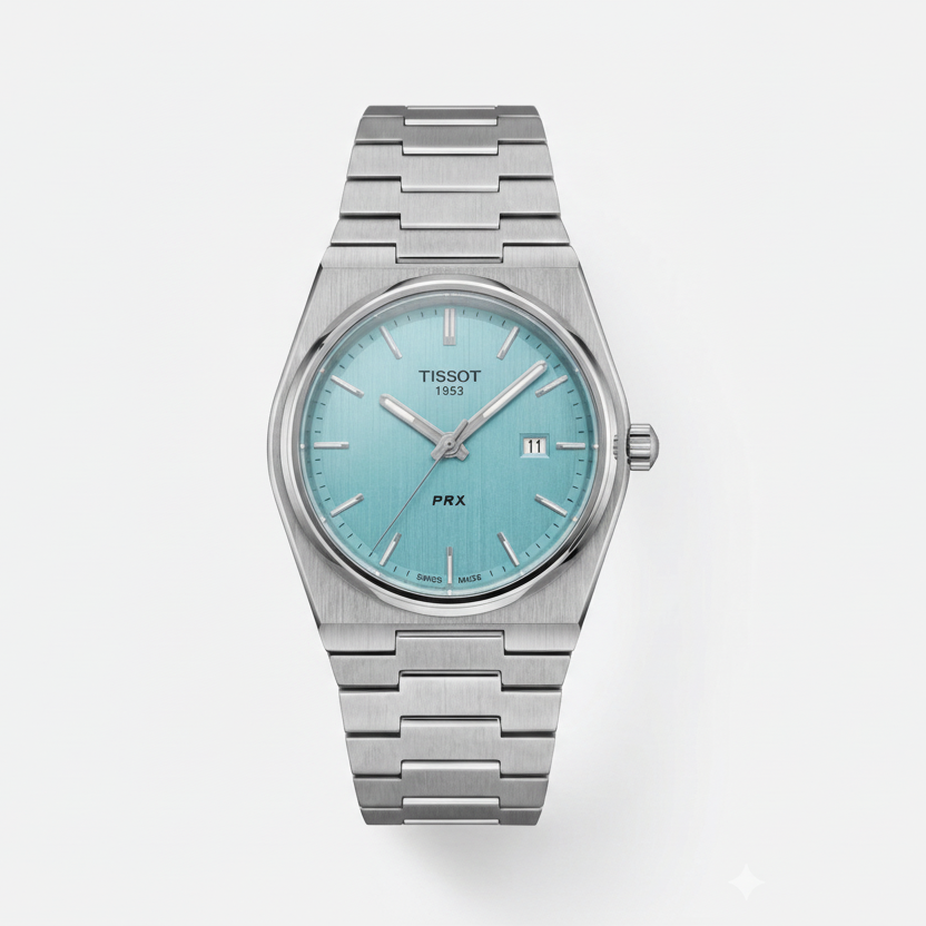 Tissot | PRX | Silver/Turquoise | Men's Watch | Replica