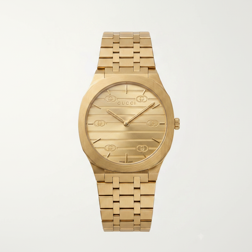 Gucci | 25H | Gold/Gold | Men's Watch | Replica