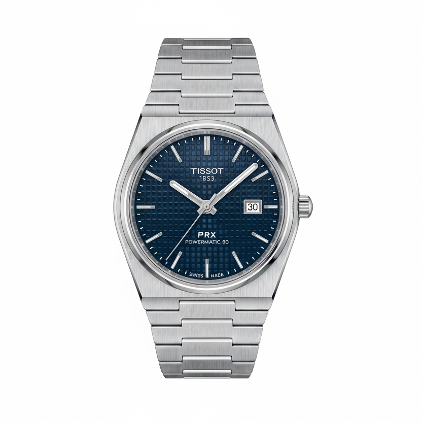 Tissot | PRX Powermatic | Silver/Navy | Men's Watch | Replica