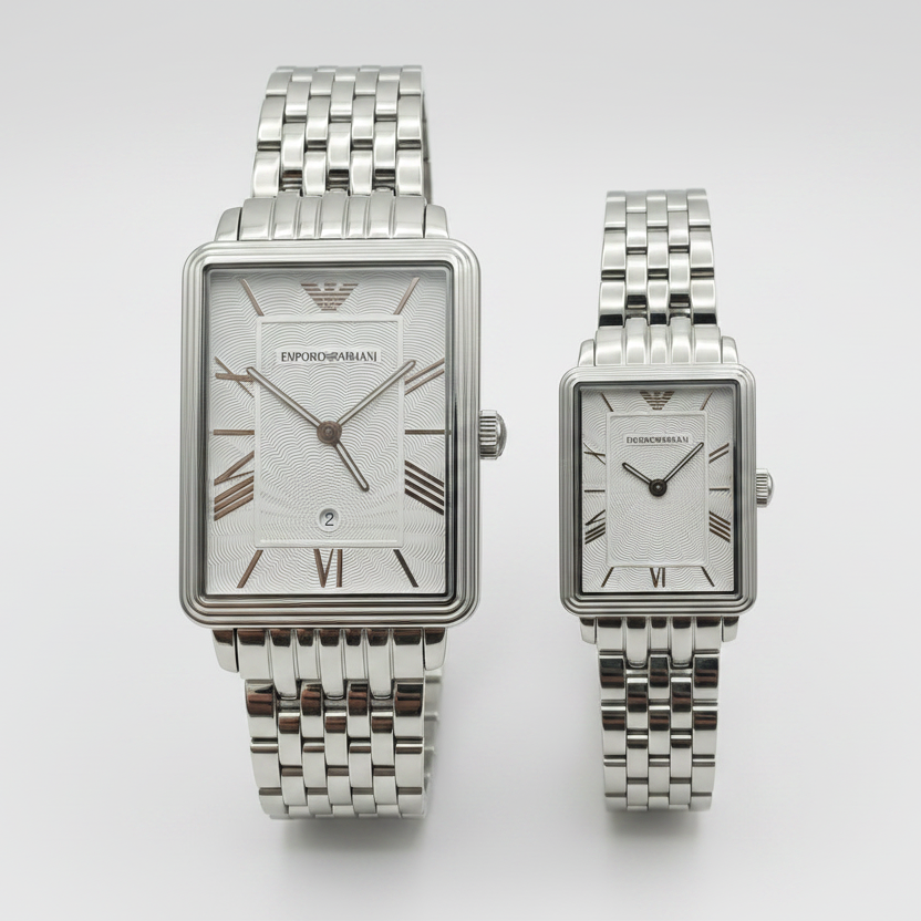 Emporio Armani | Silver/White | Couple Set
