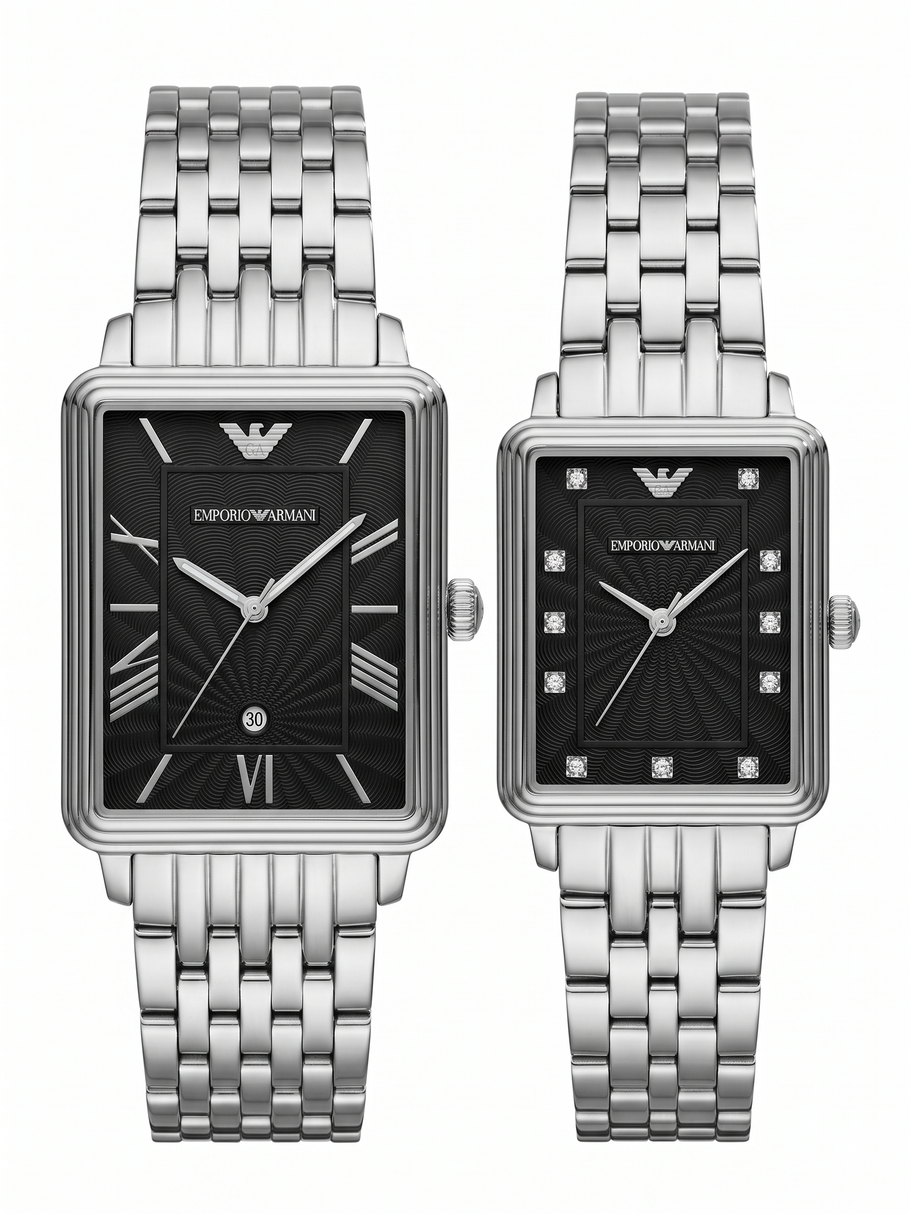 Emporio Armani | Silver/Black | Couple Set