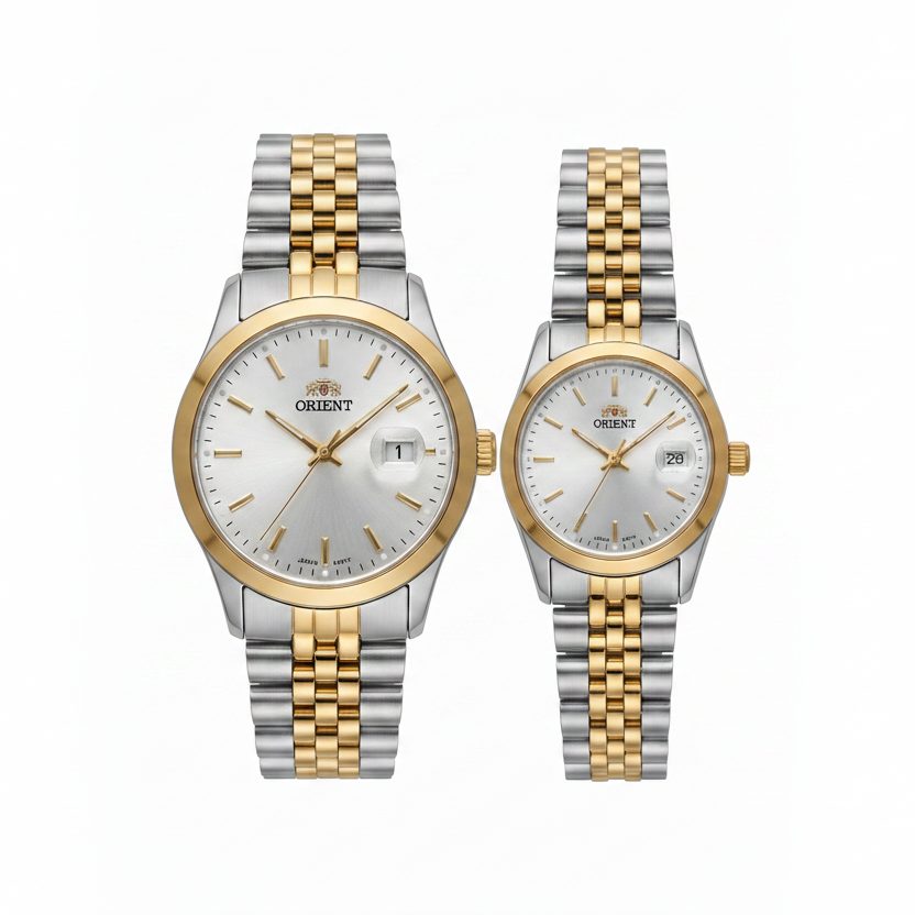 Orient | Contemporary | Two-Tone/Silver Dial | Couple Set