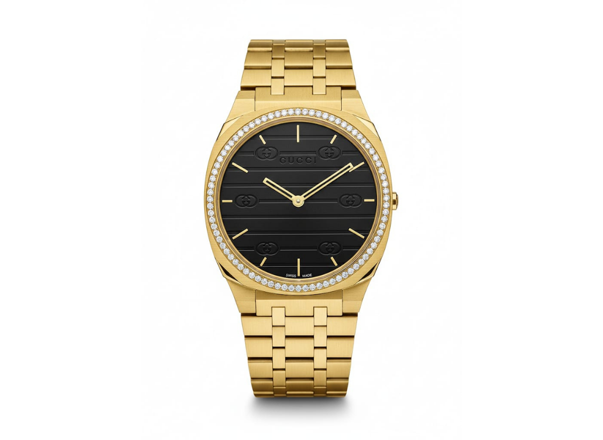 Gucci | 25H | Gold/Black | Replica | Women's Watch
